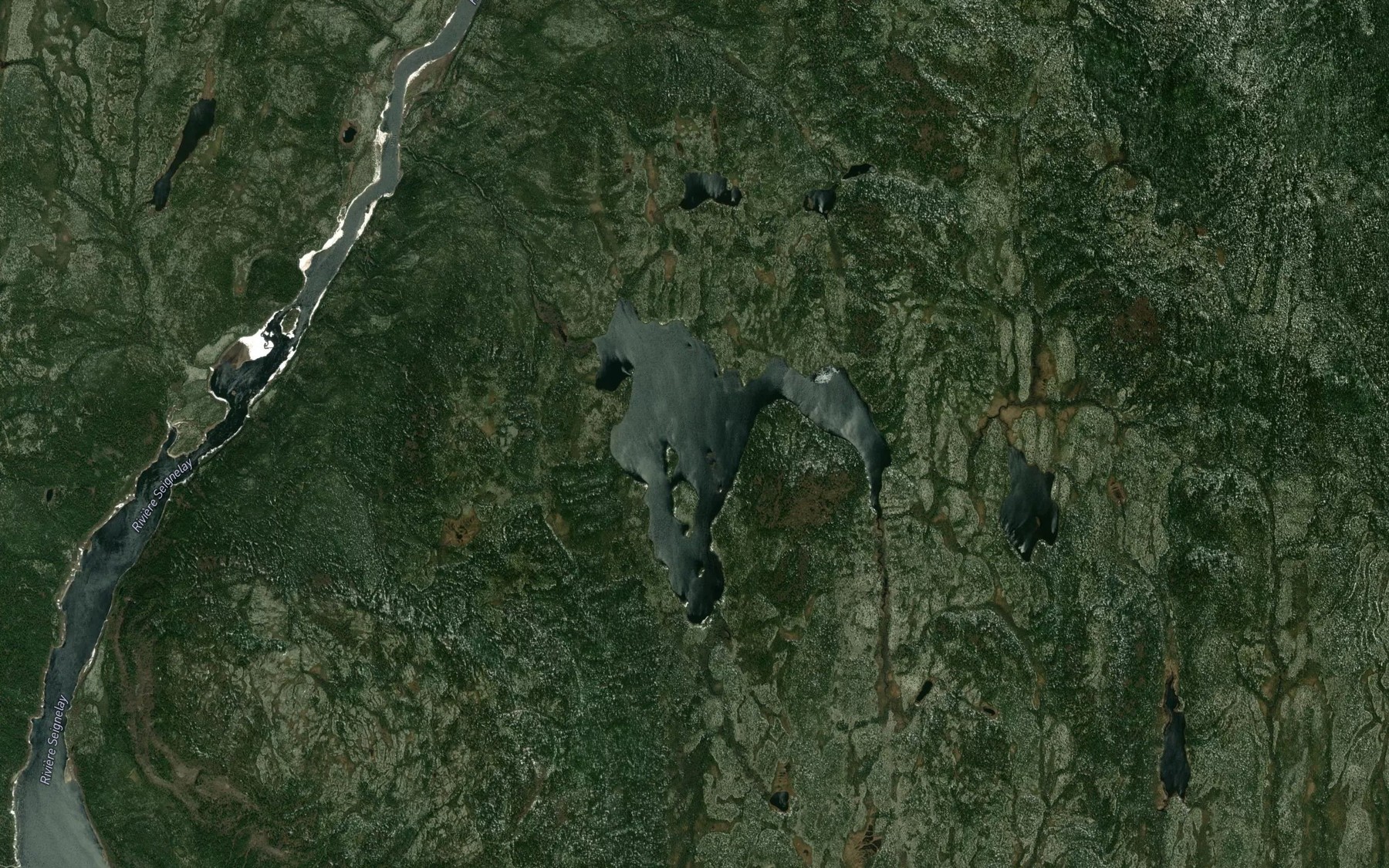 Satellite map of the Lac du Vieux
