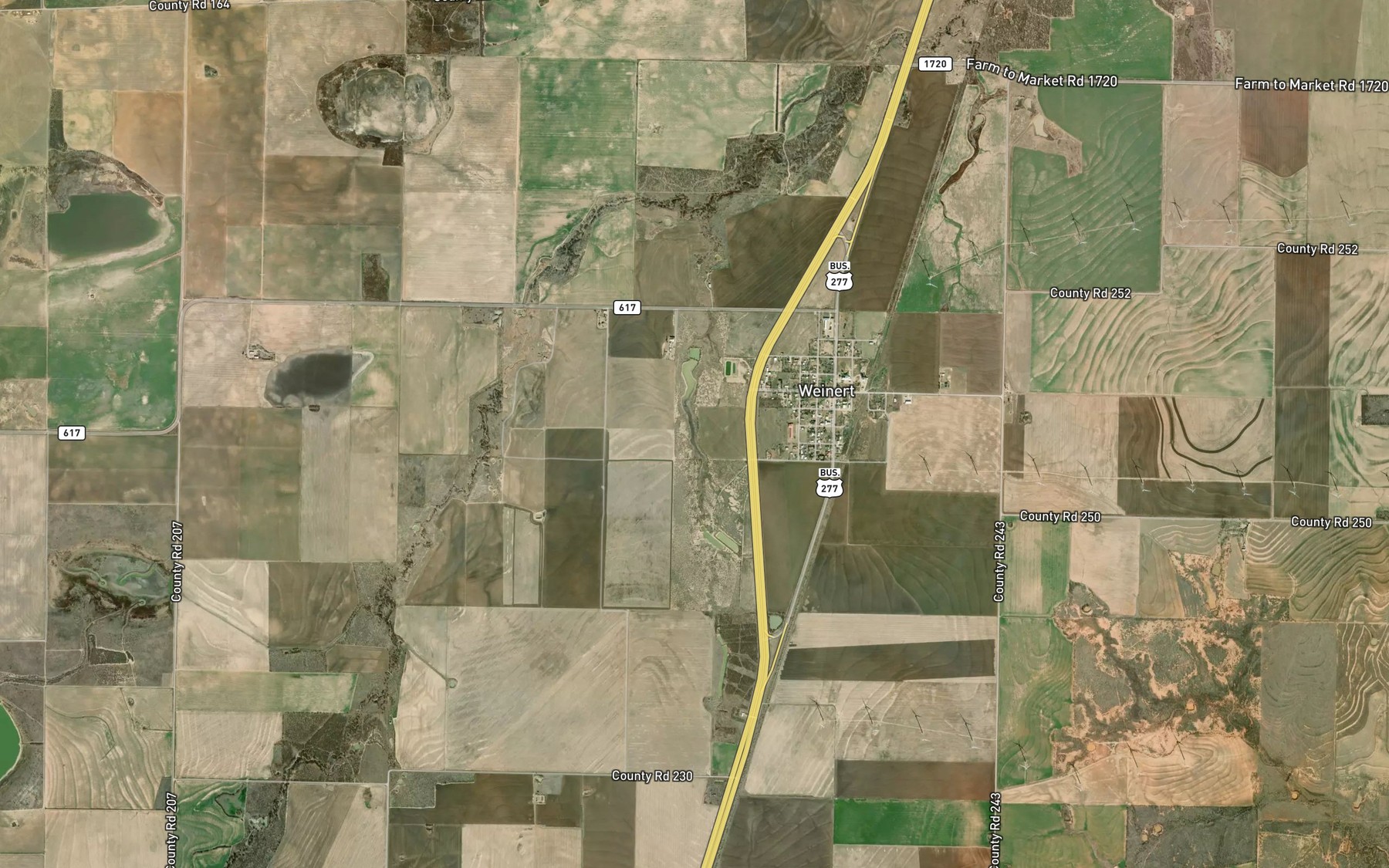 Satellite map of the Harlan Weinert Lake