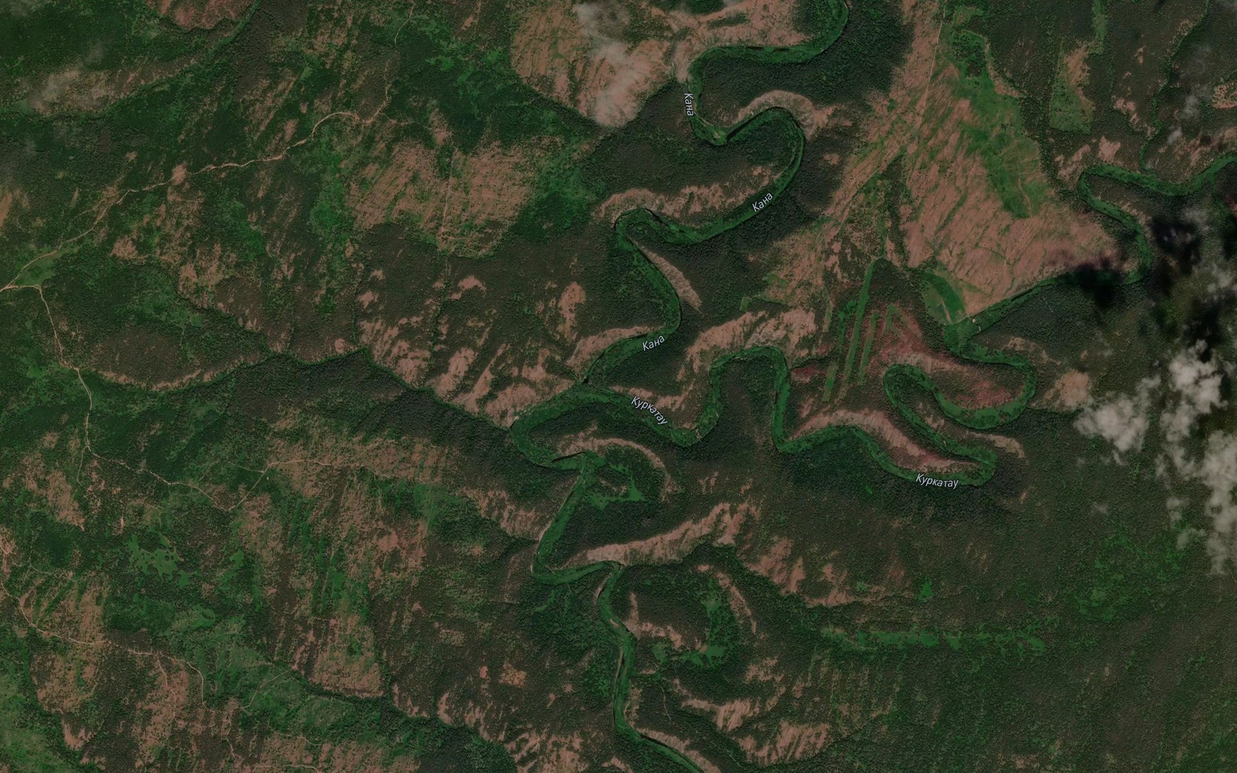 Satellite map of the Kurkatau