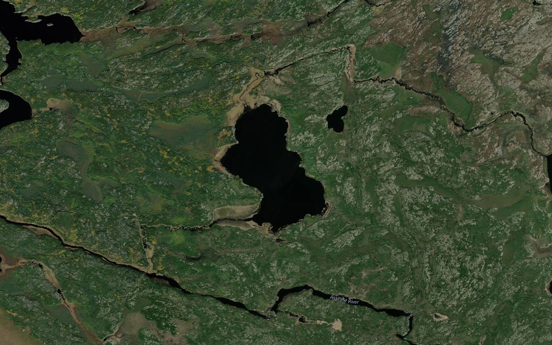 Satellite map of the Kakeenawcheewanak Lake