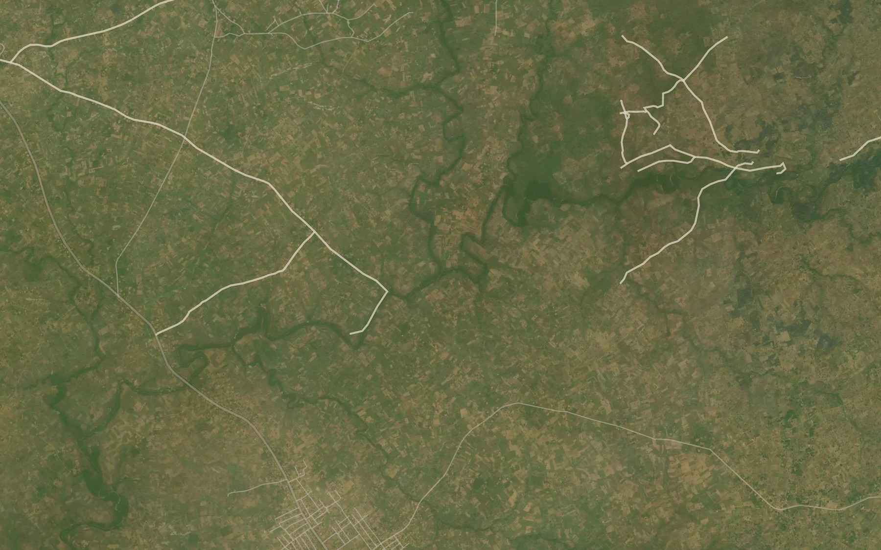 Satellite map of the River Eanchon