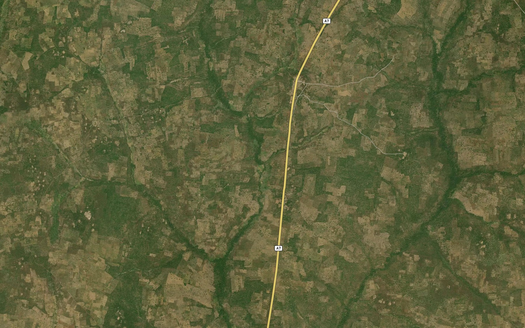 Satellite map of the River Yewu