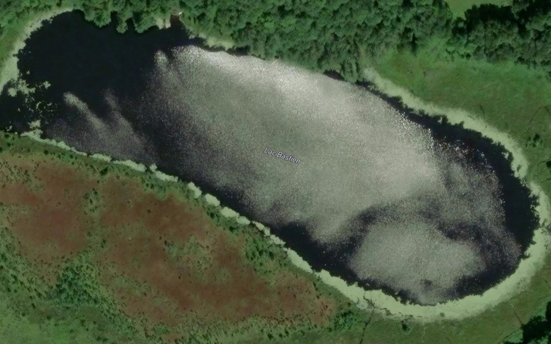 Satellite map of the Lac Bastien