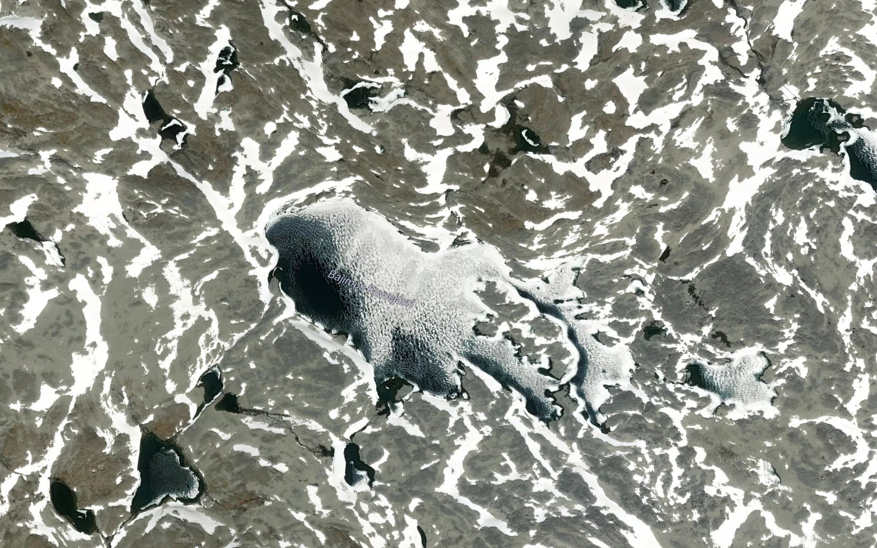 Satellite map of the Bajimus Rovvejavri