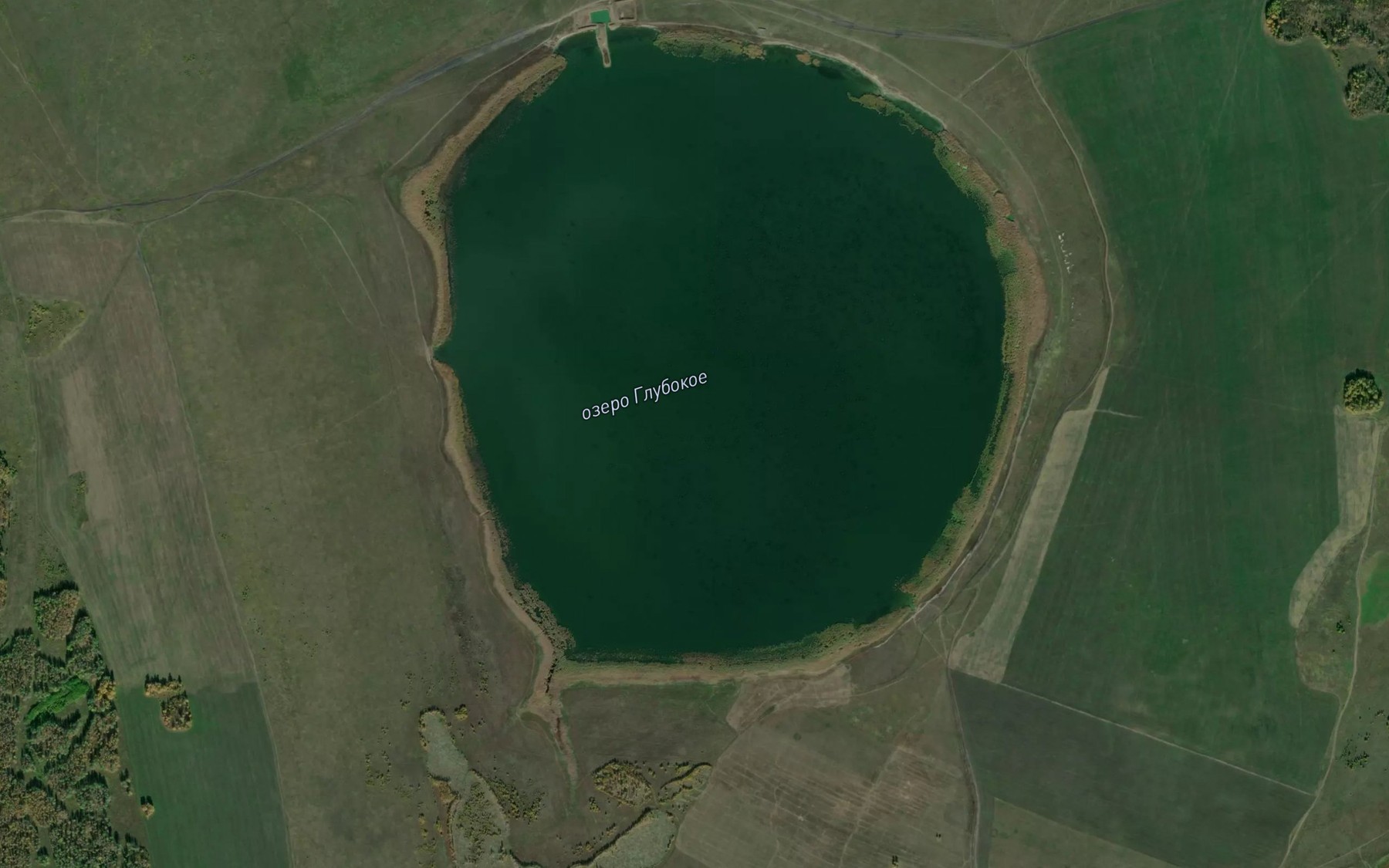 Satellite map of the Ozero Glubokoye