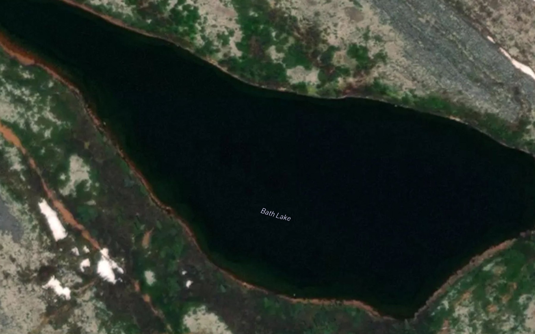 Satellite map of the Bath Lake