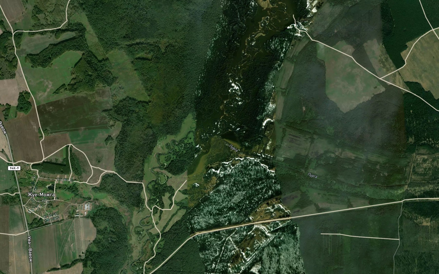 Satellite map of the Purga