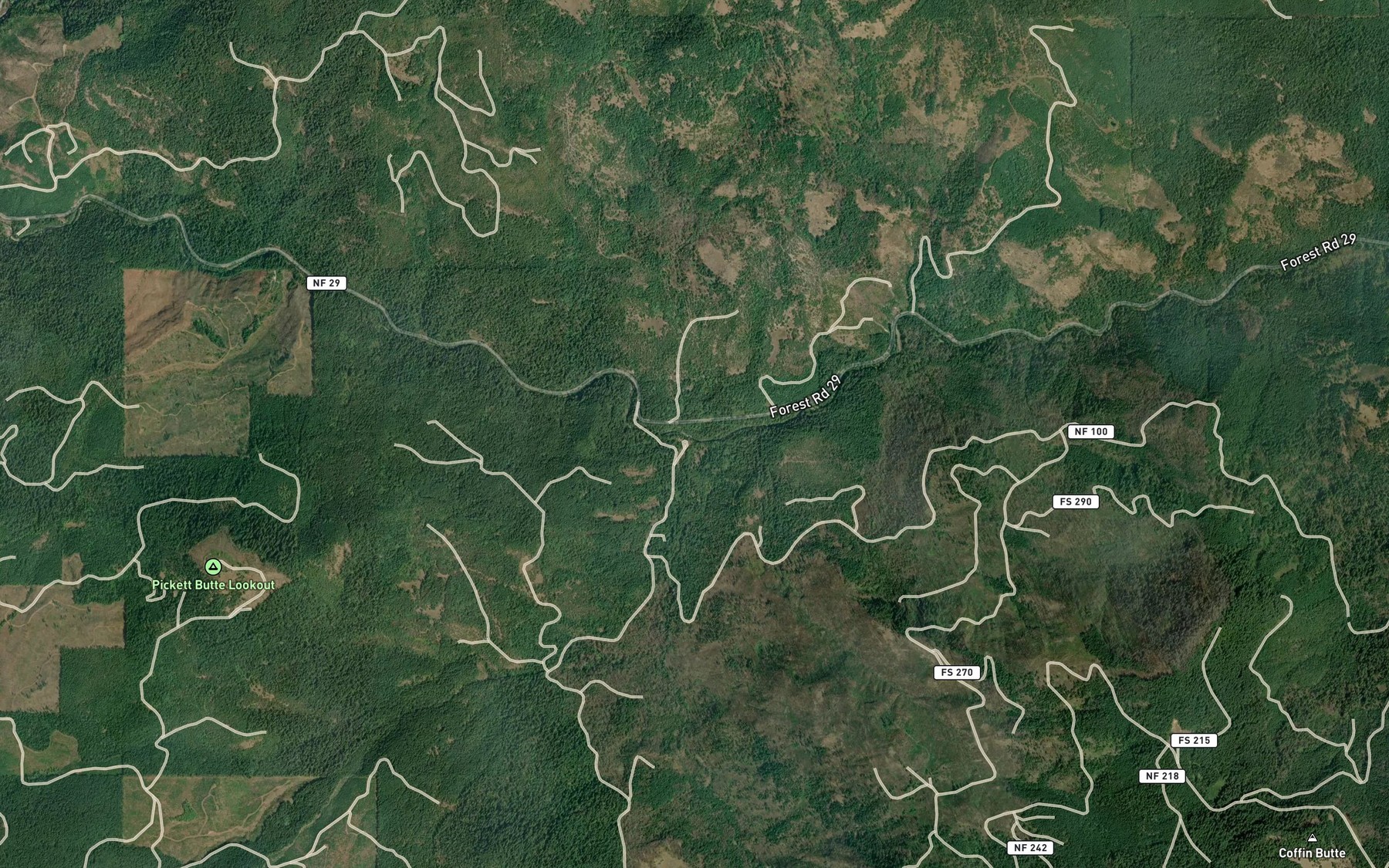 Satellite map of the Mule Creek