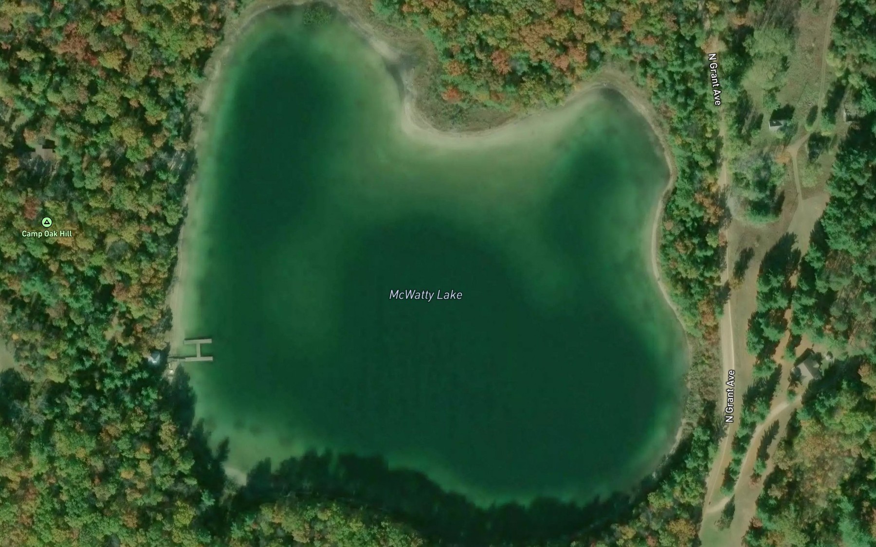 Satellite map of the McWatty Lake