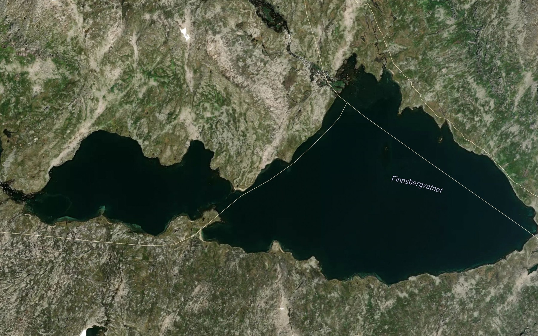 Satellite map of the Finnsbergvatnet