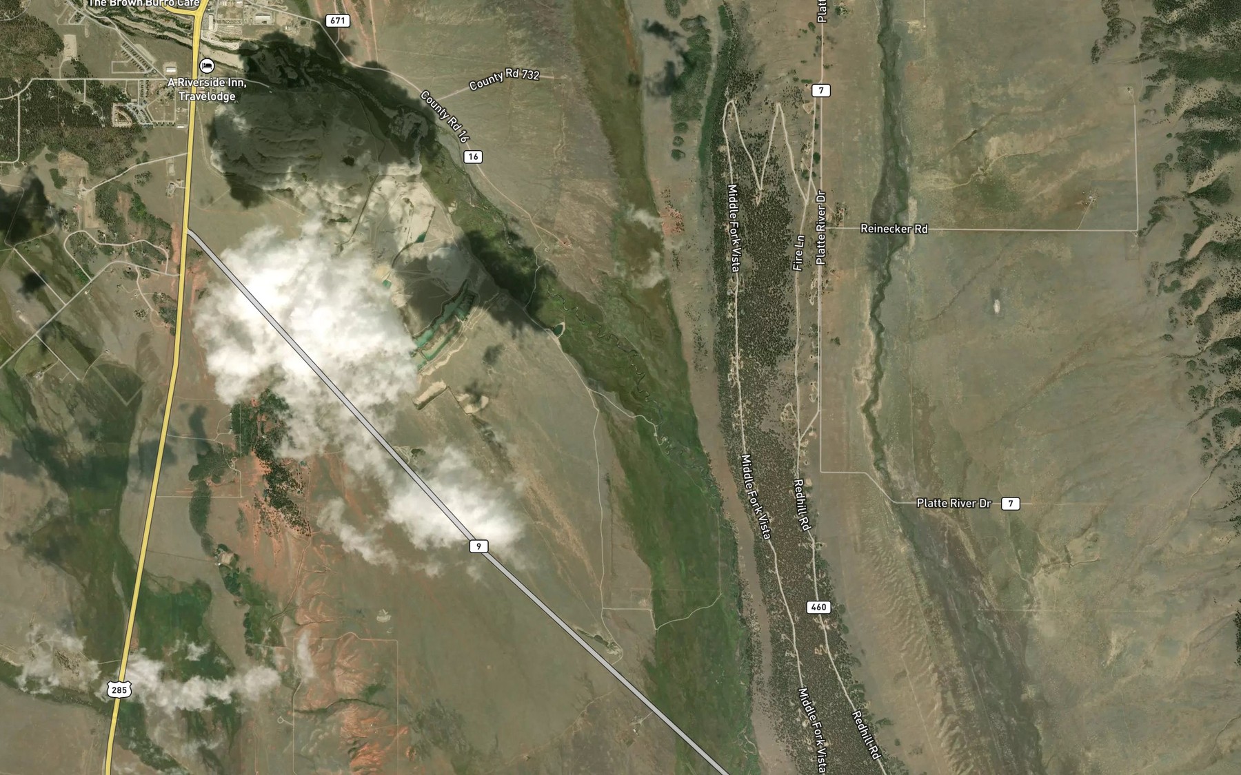 Satellite map of the Park Ditch