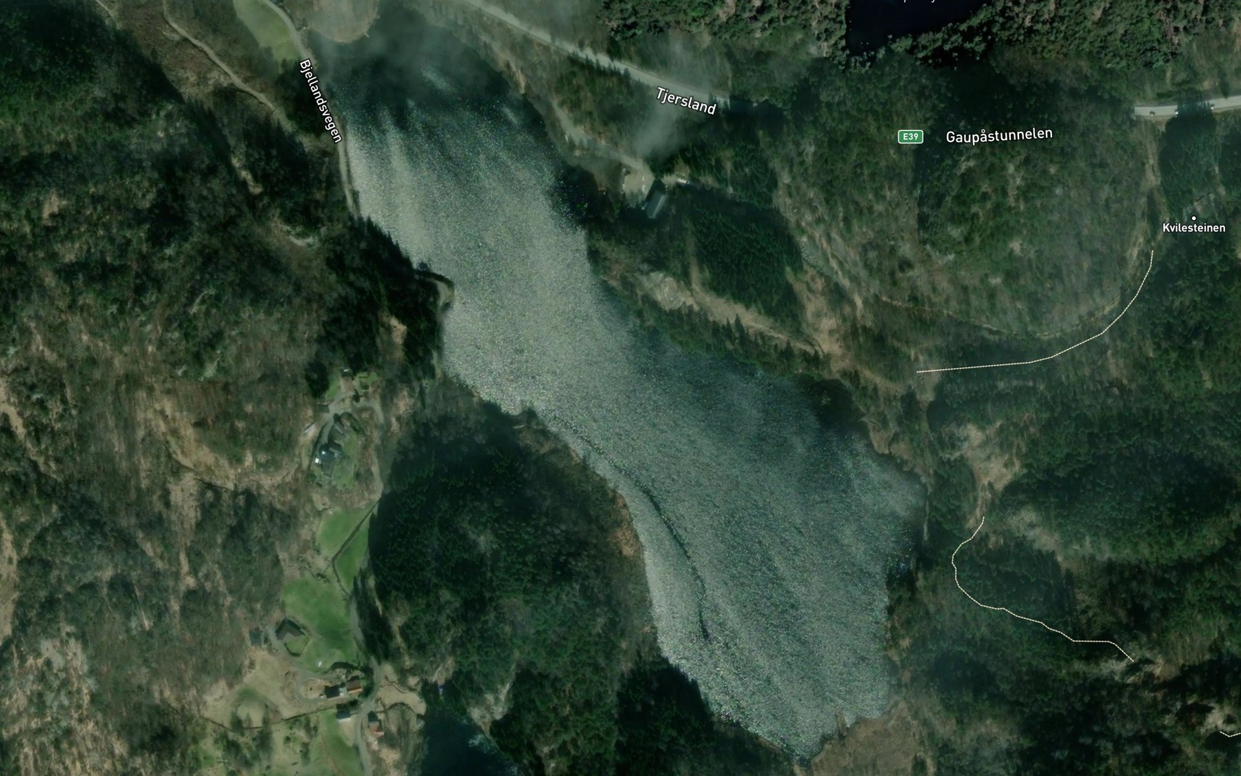 Satellite map of the Skogevatnet