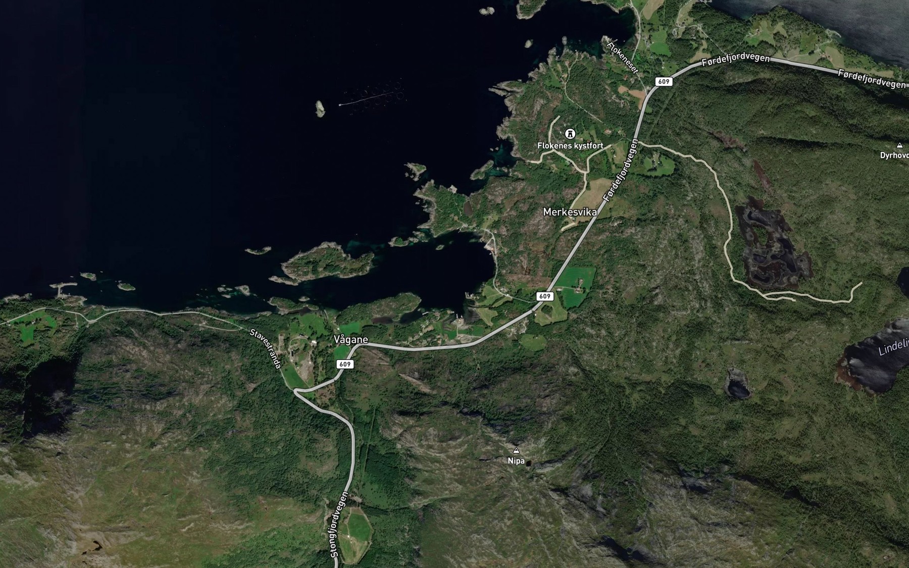 Satellite map of the Nervika