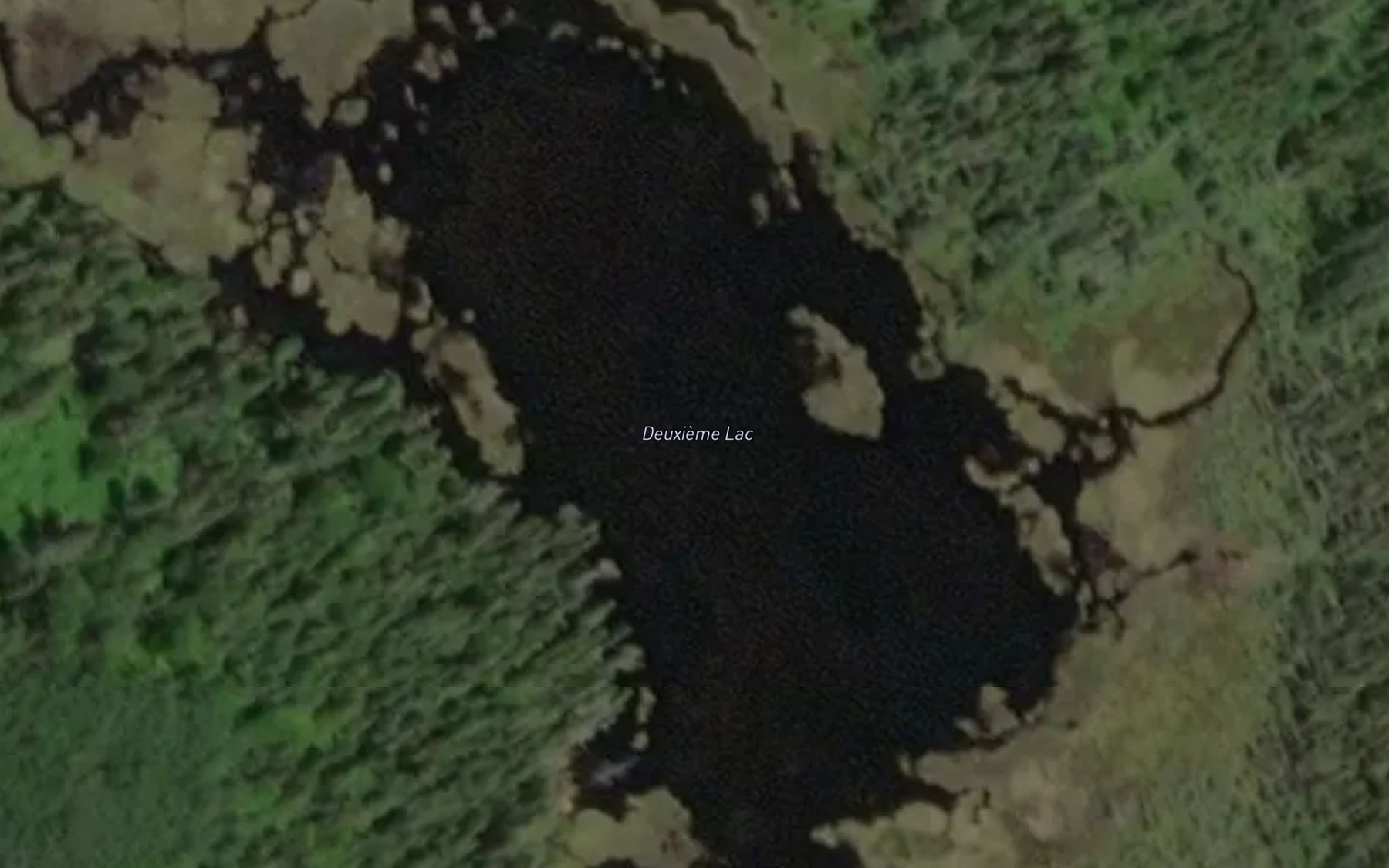 Satellite map of the Deuxieme Lac