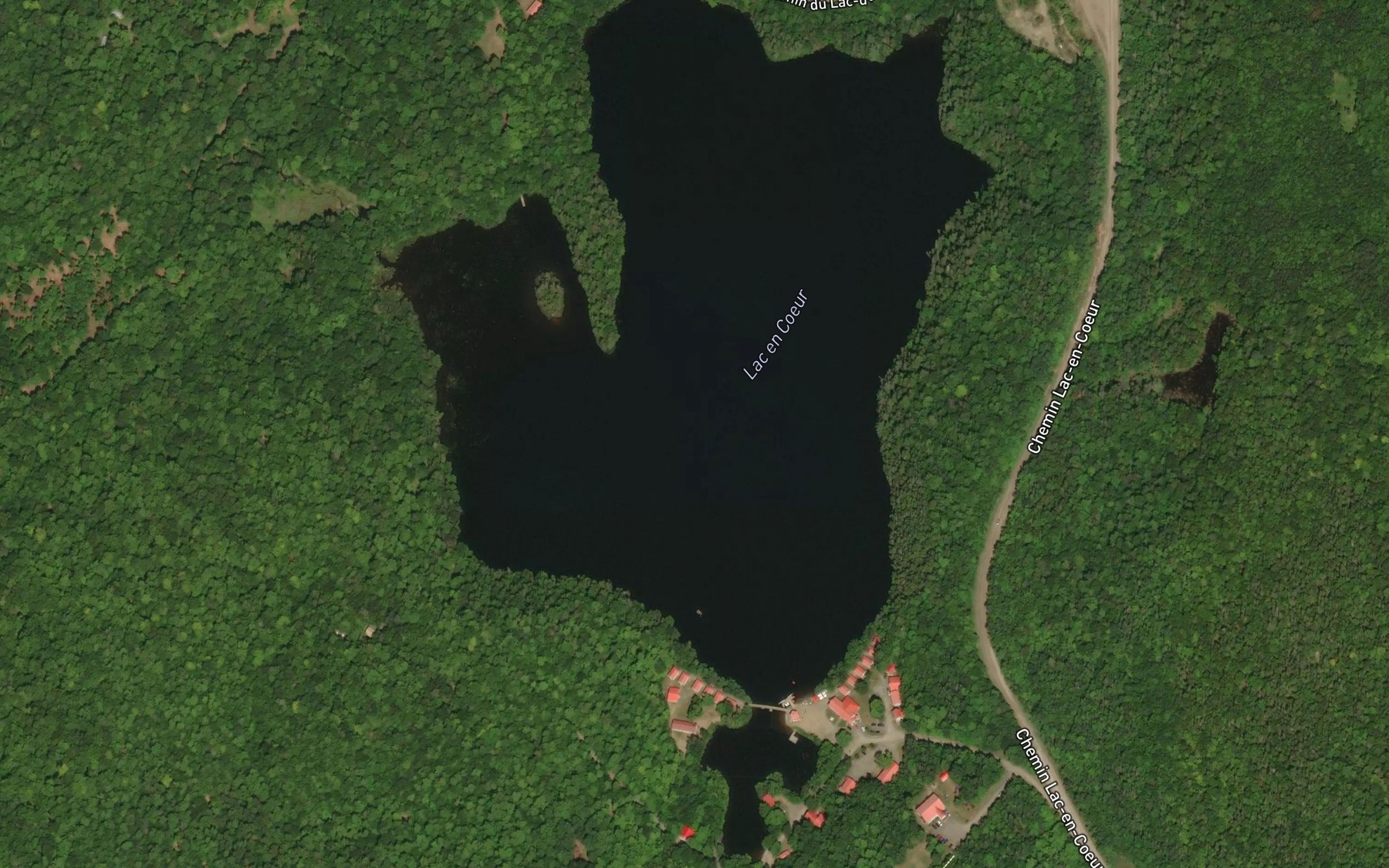Satellite map of the Lac en Coeur