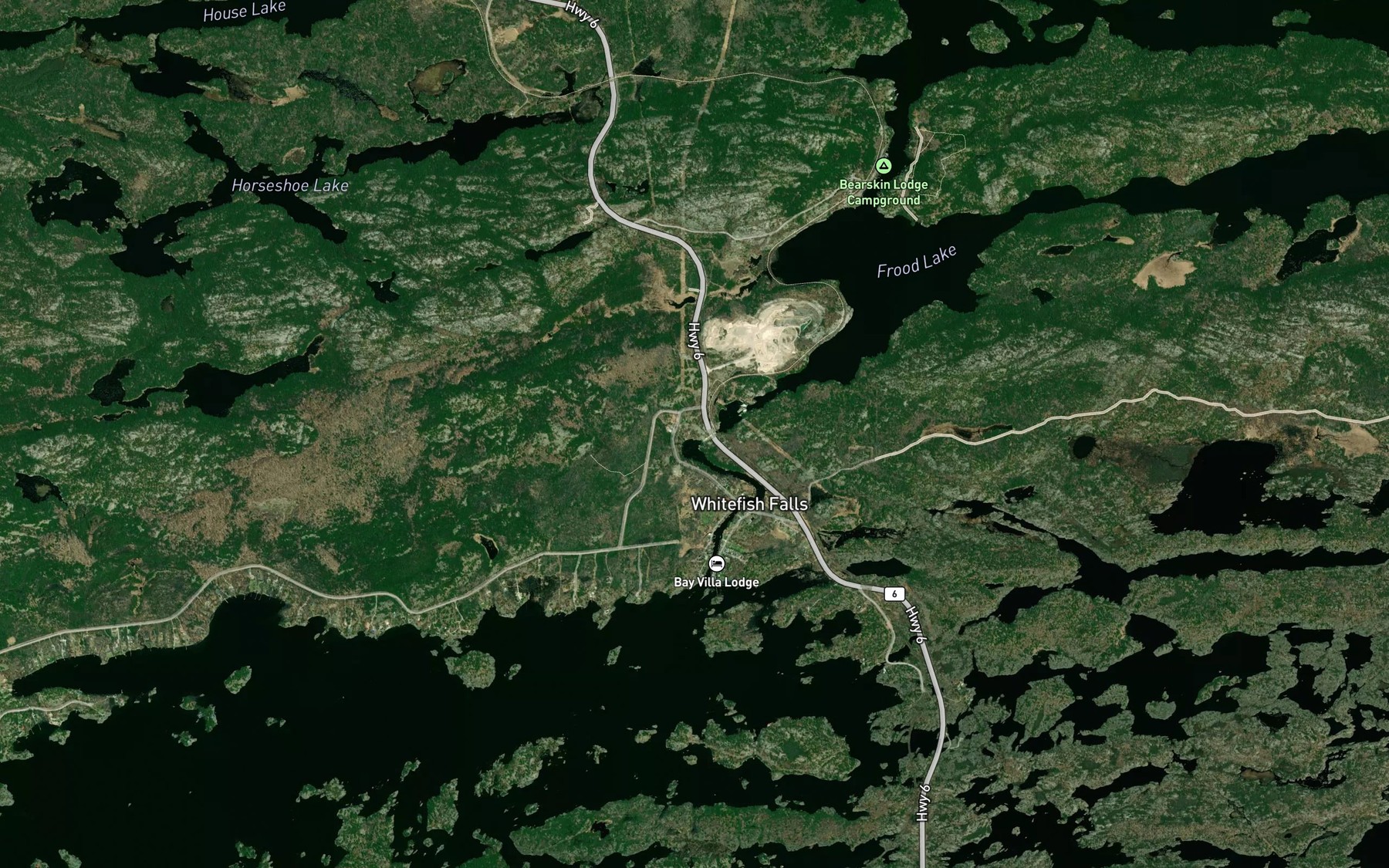 Satellite map of the West River