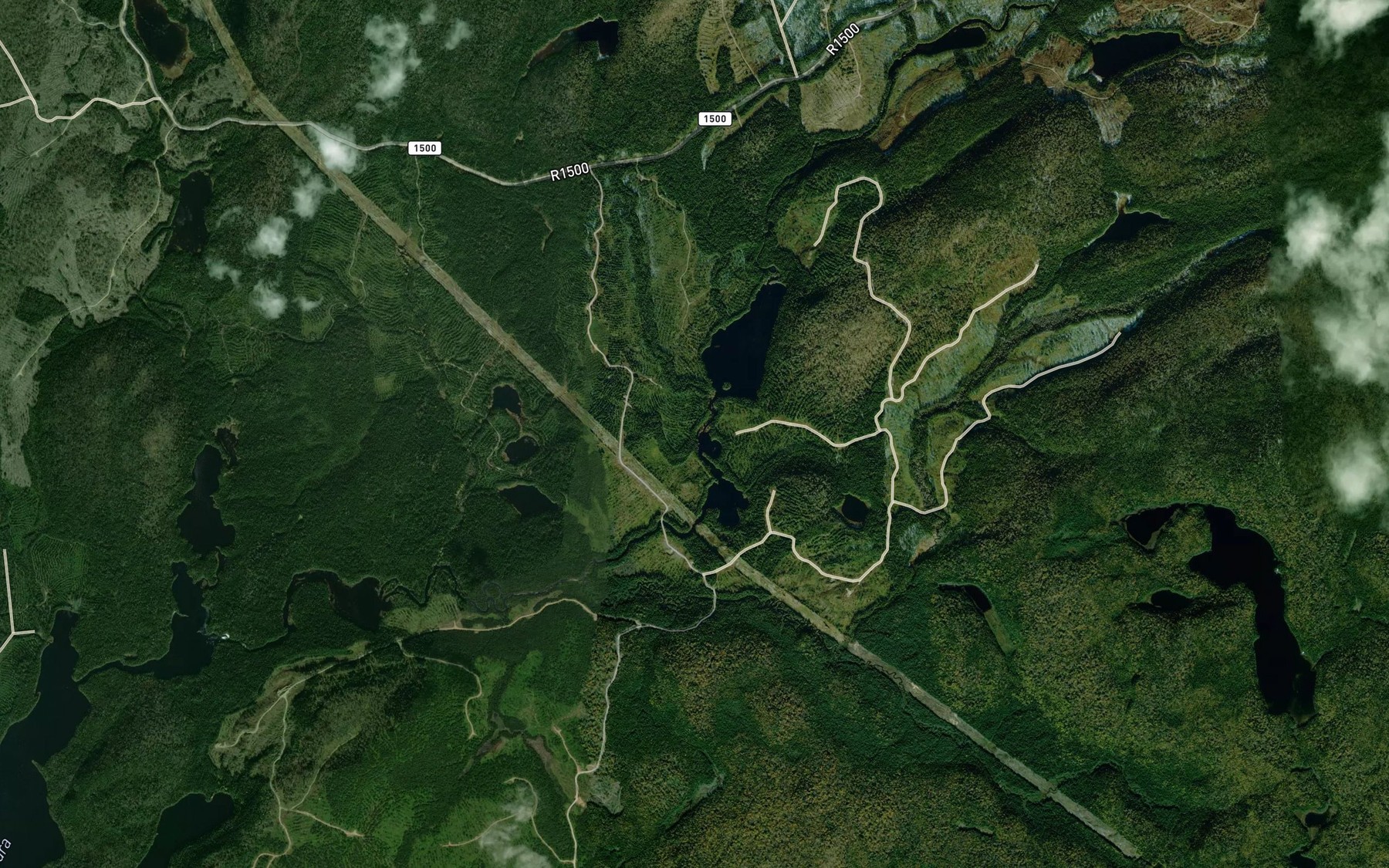 Satellite map of the Lac du Papyrus