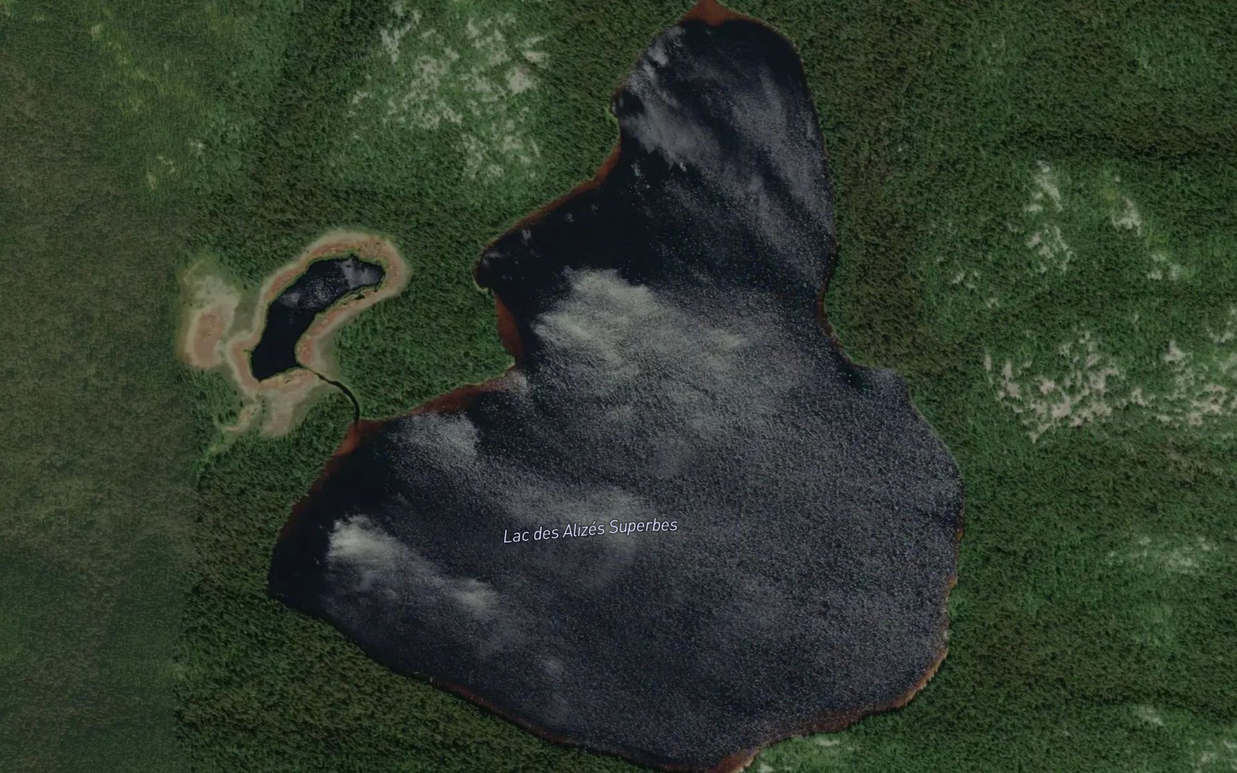 Satellite map of the Lac des Alizes Superbes
