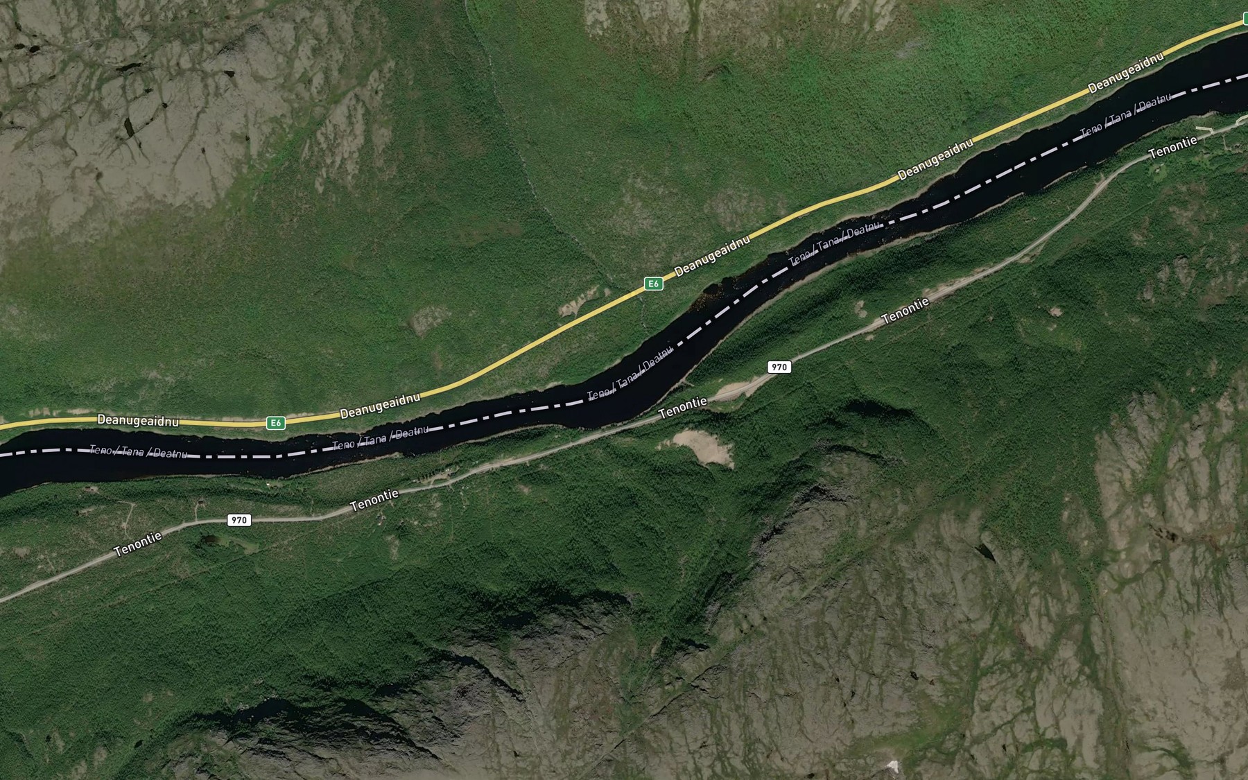Satellite map of the Boahkkojalvi