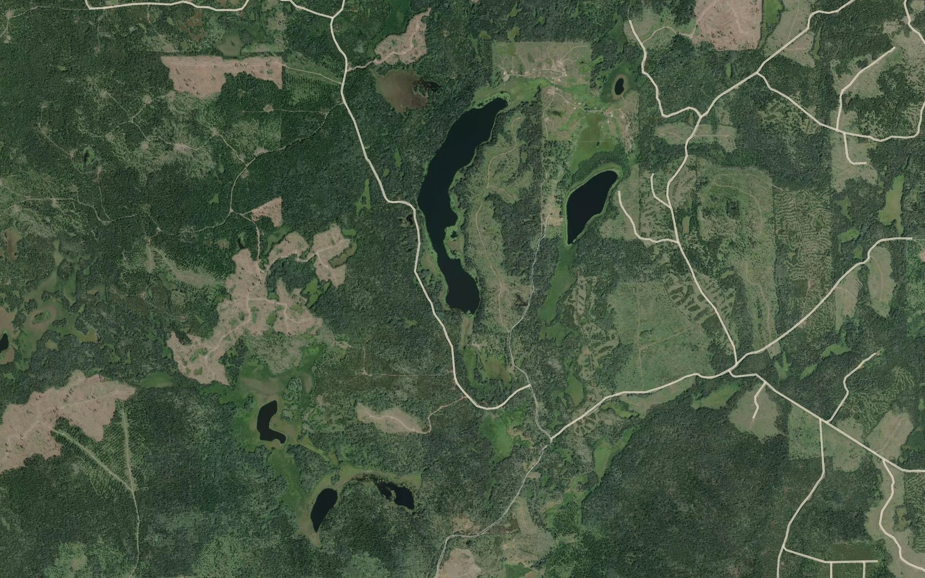 Satellite map of the Longbow Lake