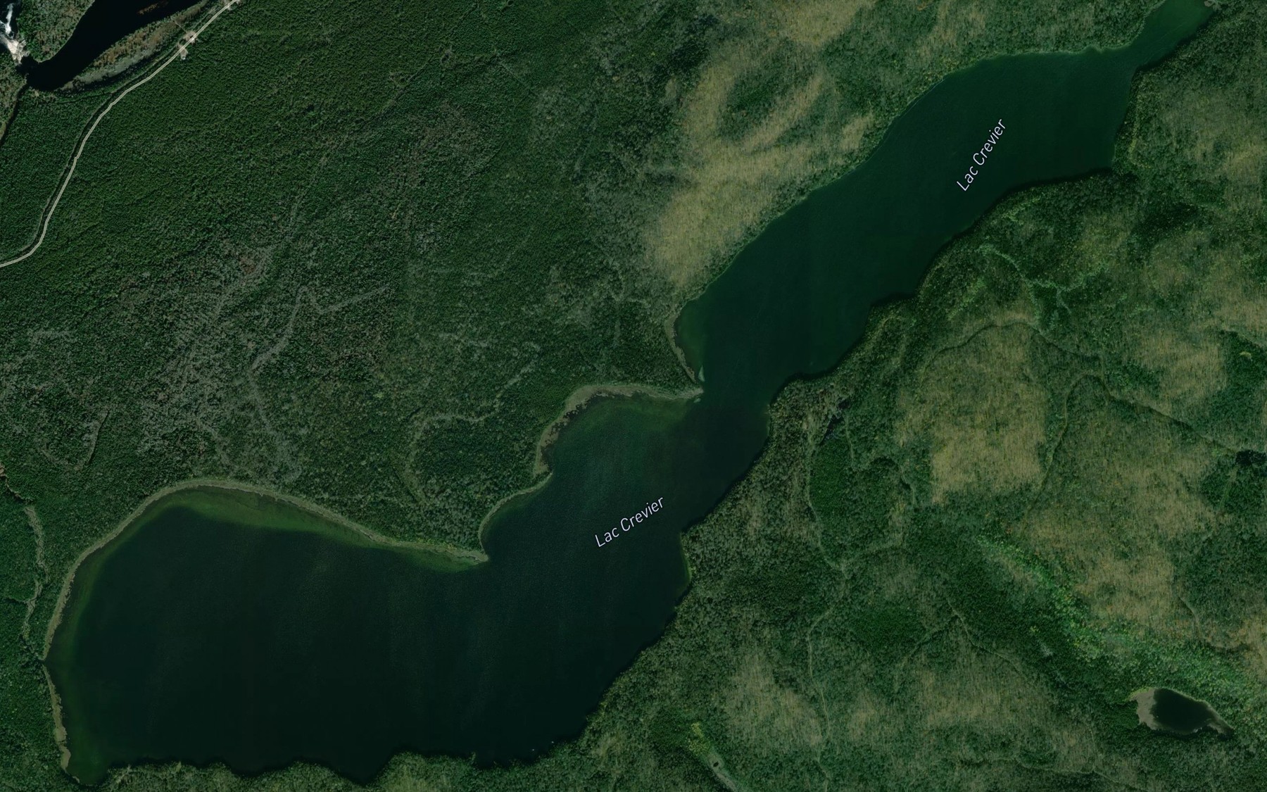Satellite map of the Lac Crevier