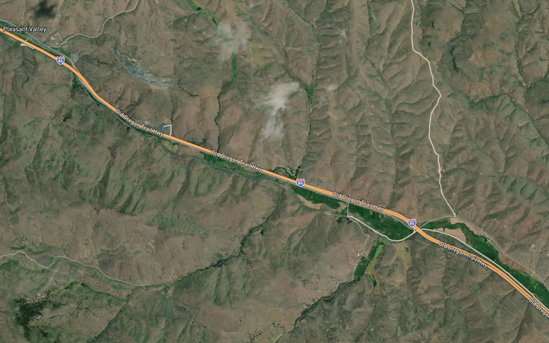 Satellite map of the Kitchen Creek