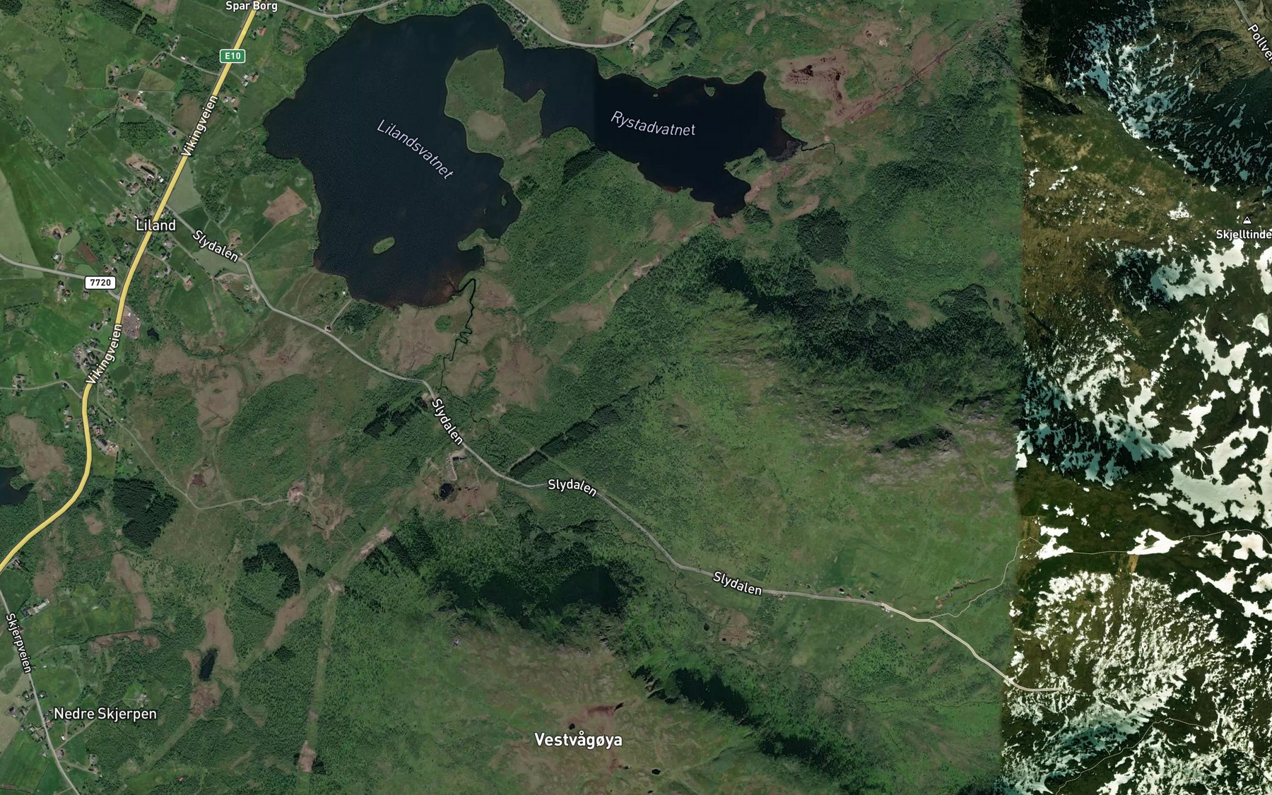 Satellite map of the Forsen