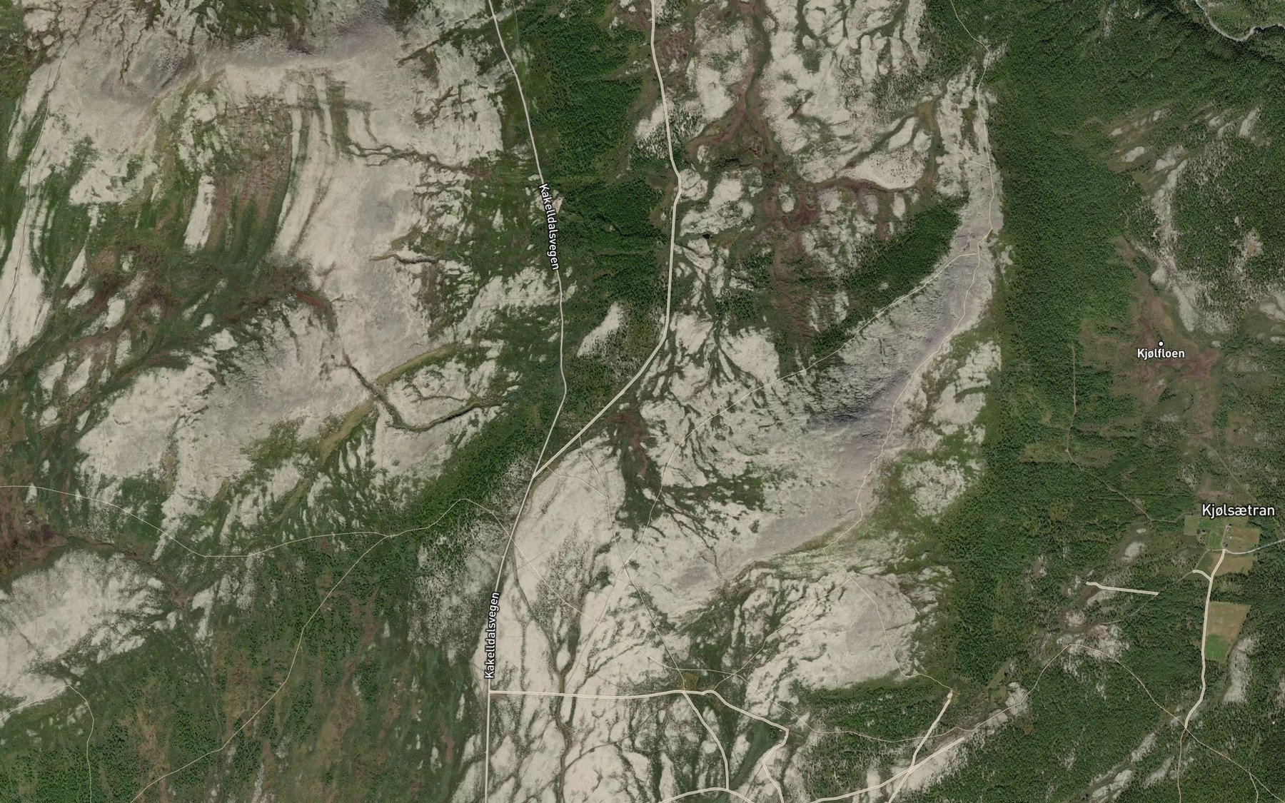 Satellite map of the Hanesklettbekken
