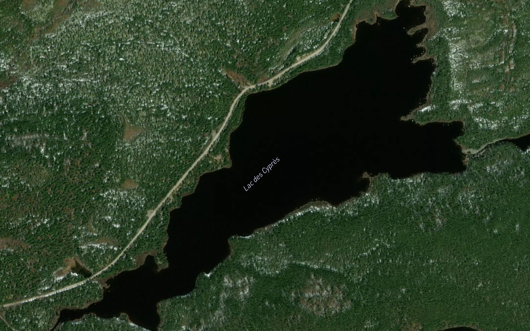 Satellite map of the Lac des Cypres