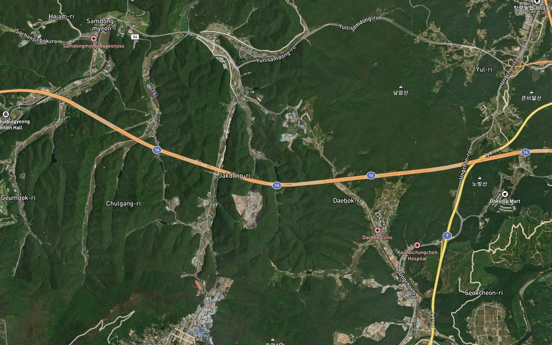 Satellite map of the Chaeangolmot