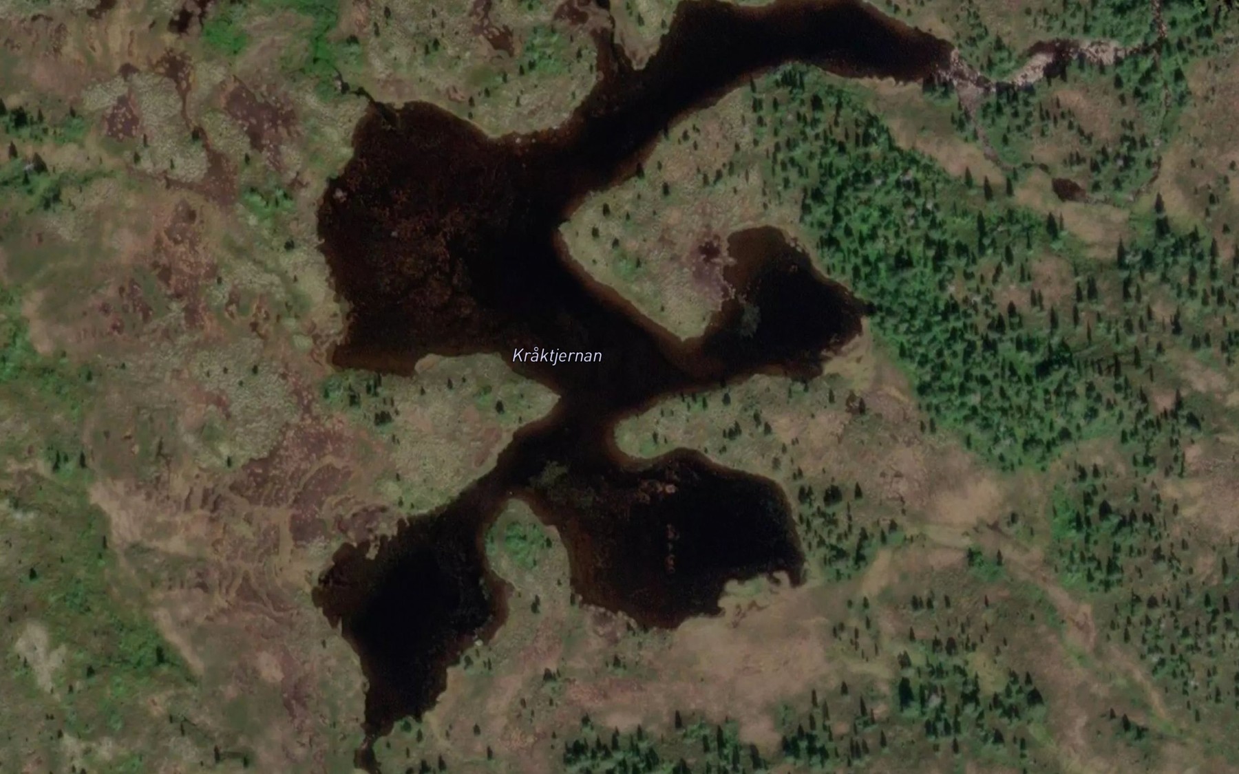 Satellite map of the Kraktjernan