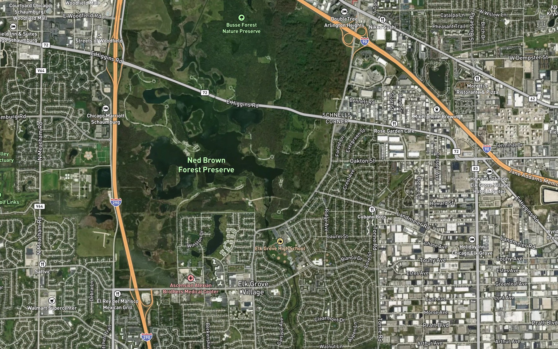 Satellite map of the Spot 5