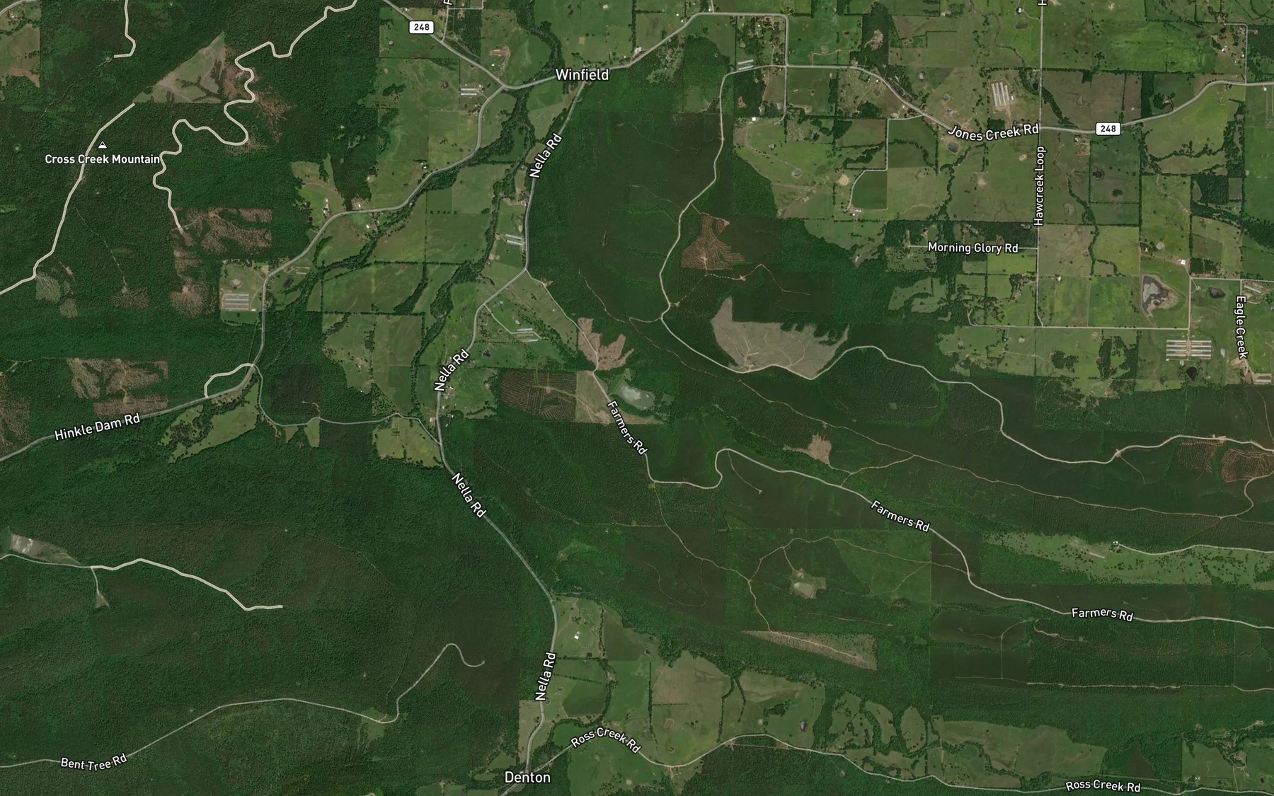Satellite map of the Poteau River Site 17 Lake