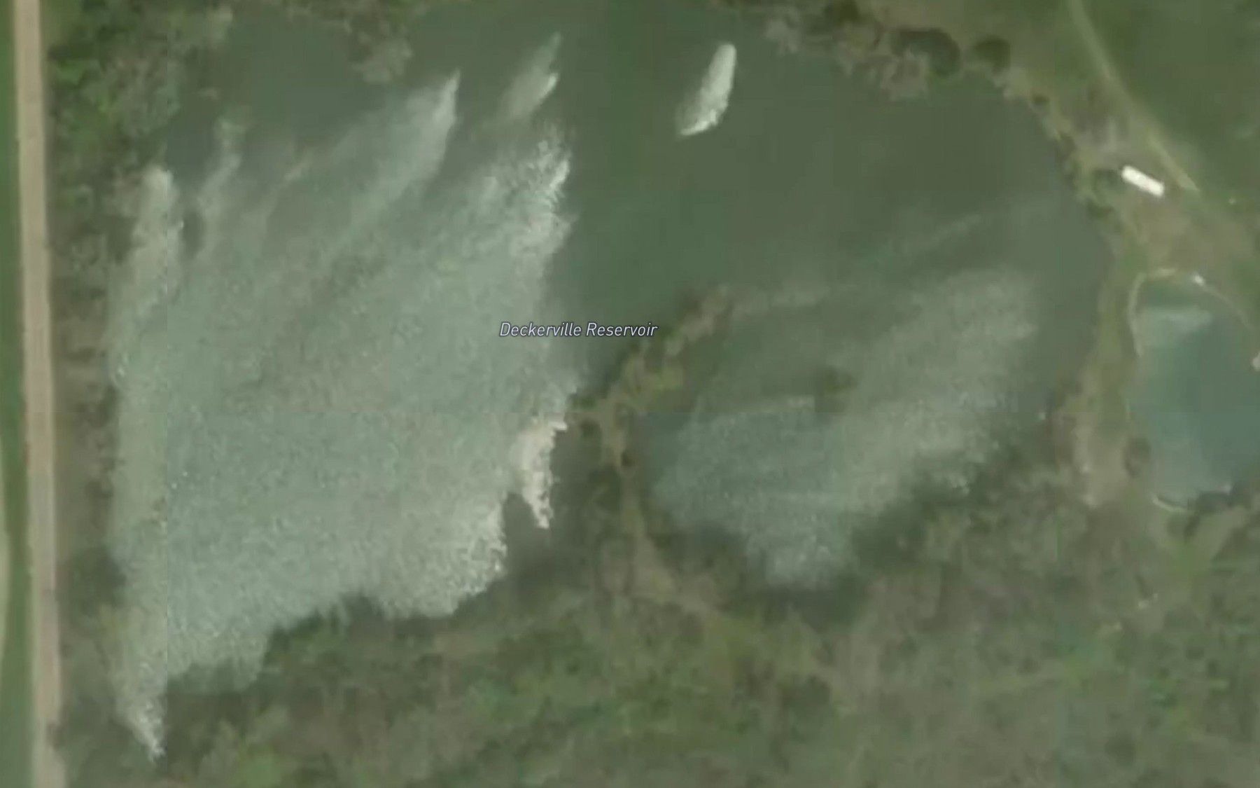 Satellite map of the Deckerville Reservoir