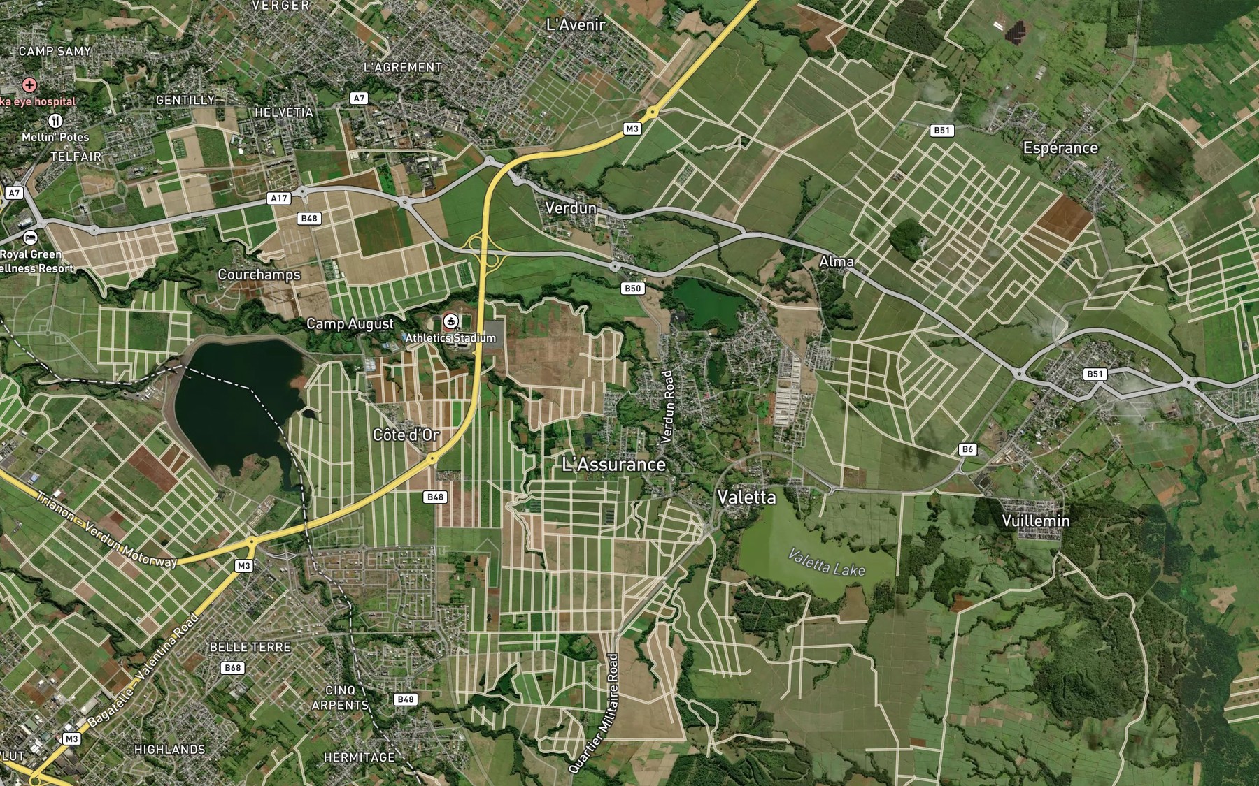 Satellite map of the Rivulet Cascade