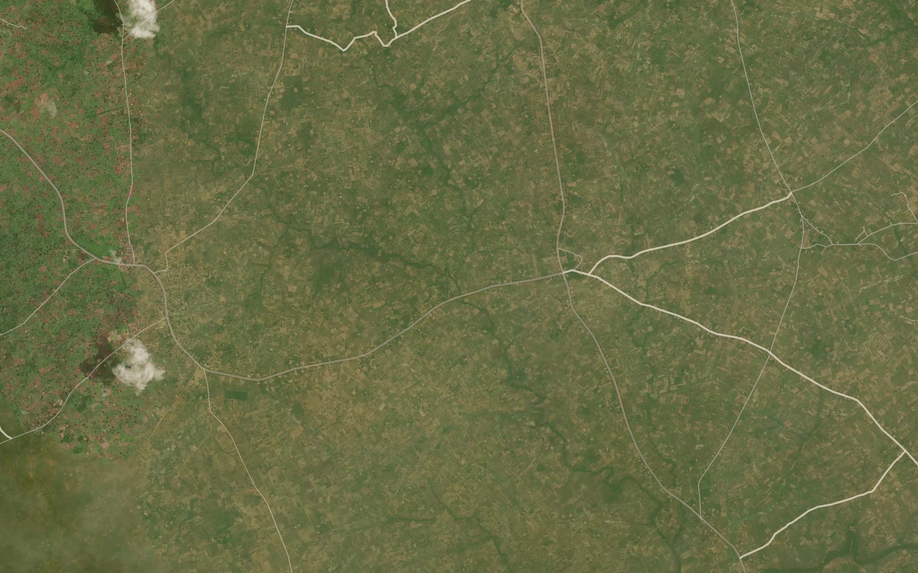 Satellite map of the Agbu River