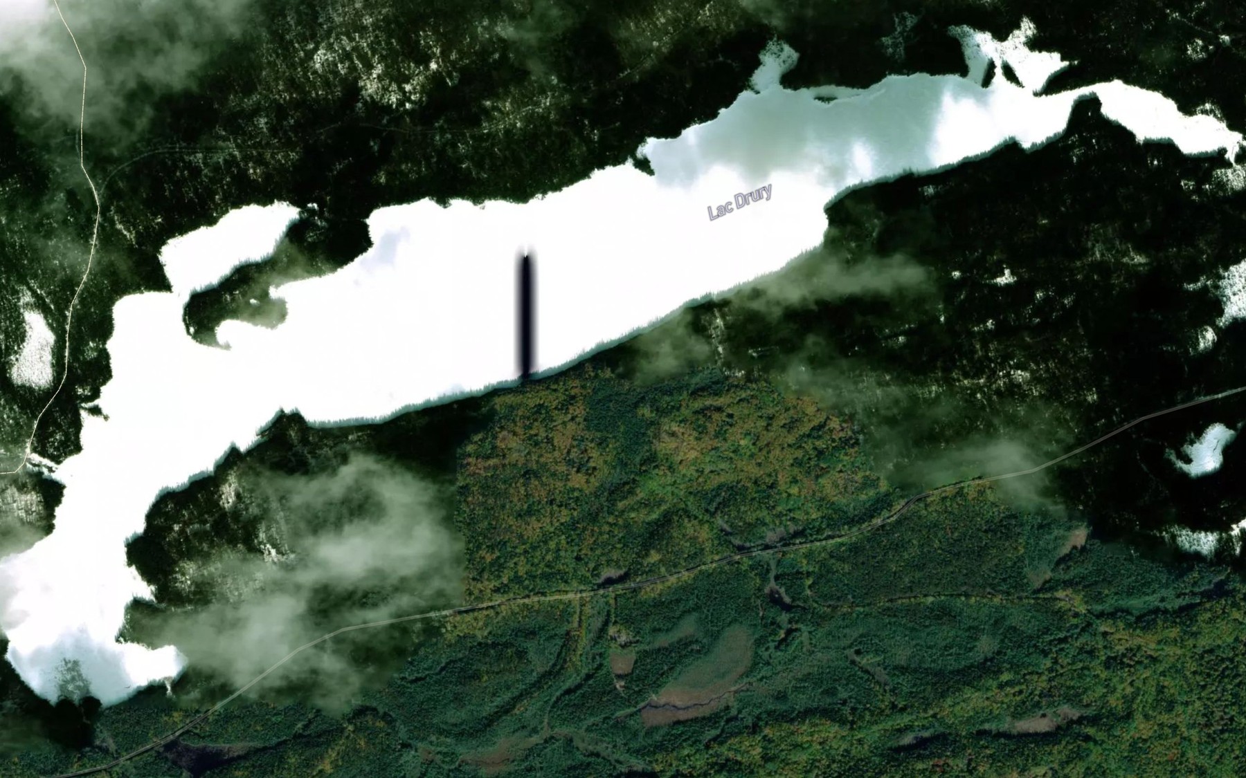 Satellite map of the Lac Drury