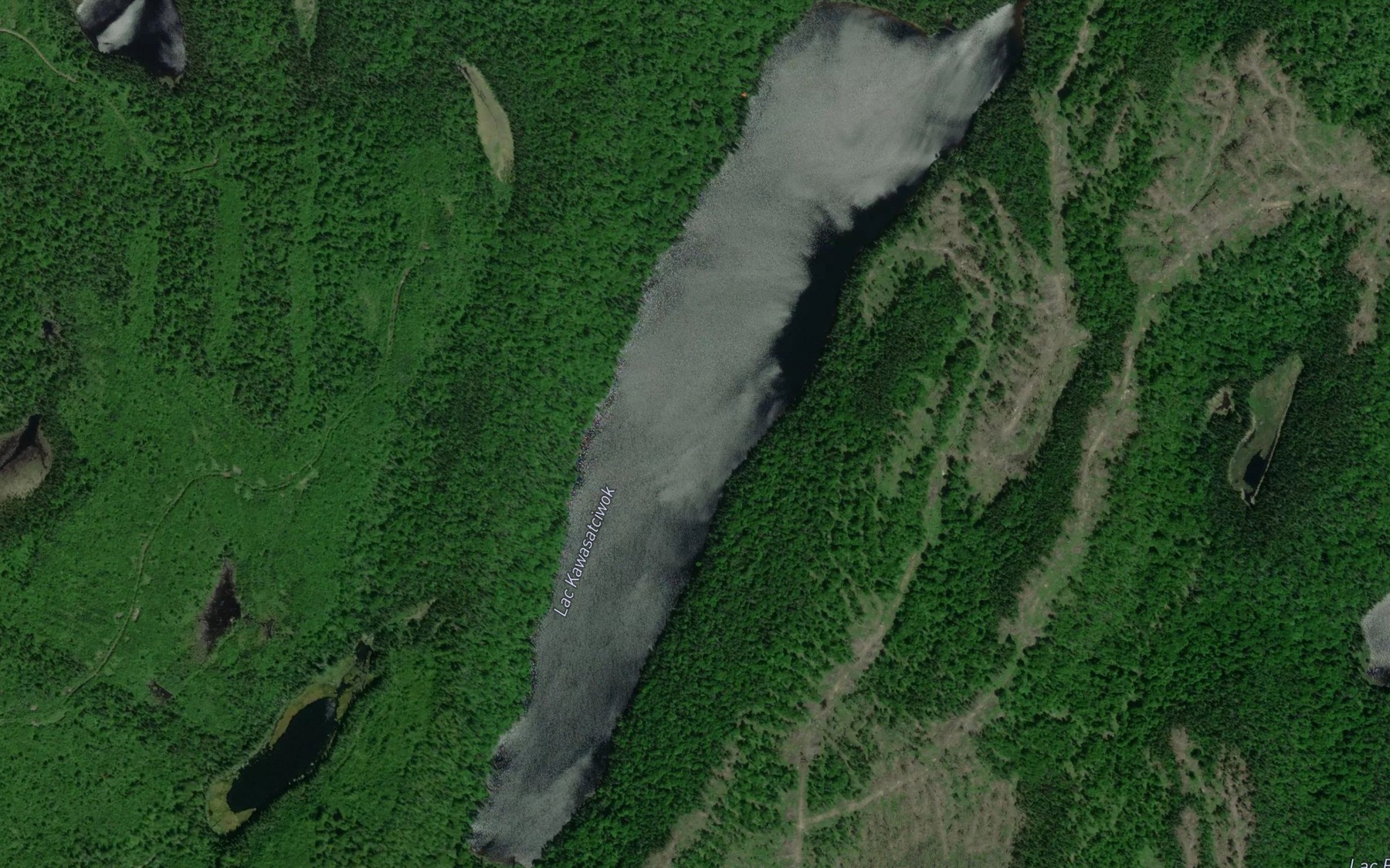 Satellite map of the Lac Kawasatciwok