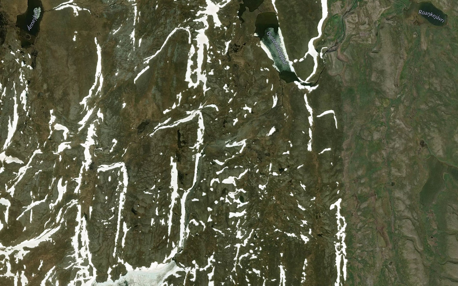 Satellite map of the Guoldehisjakka