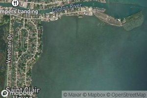 Satellite map of the Campau Bay