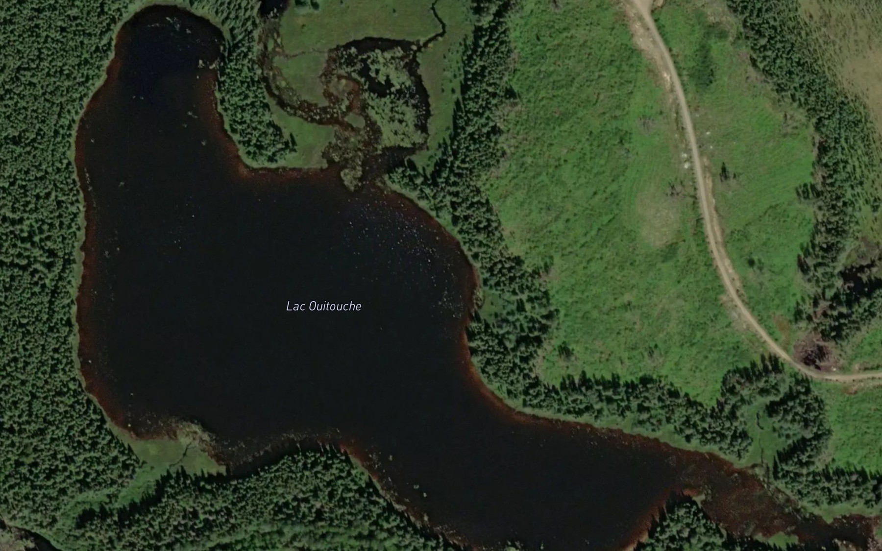 Satellite map of the Lac Ouitouche