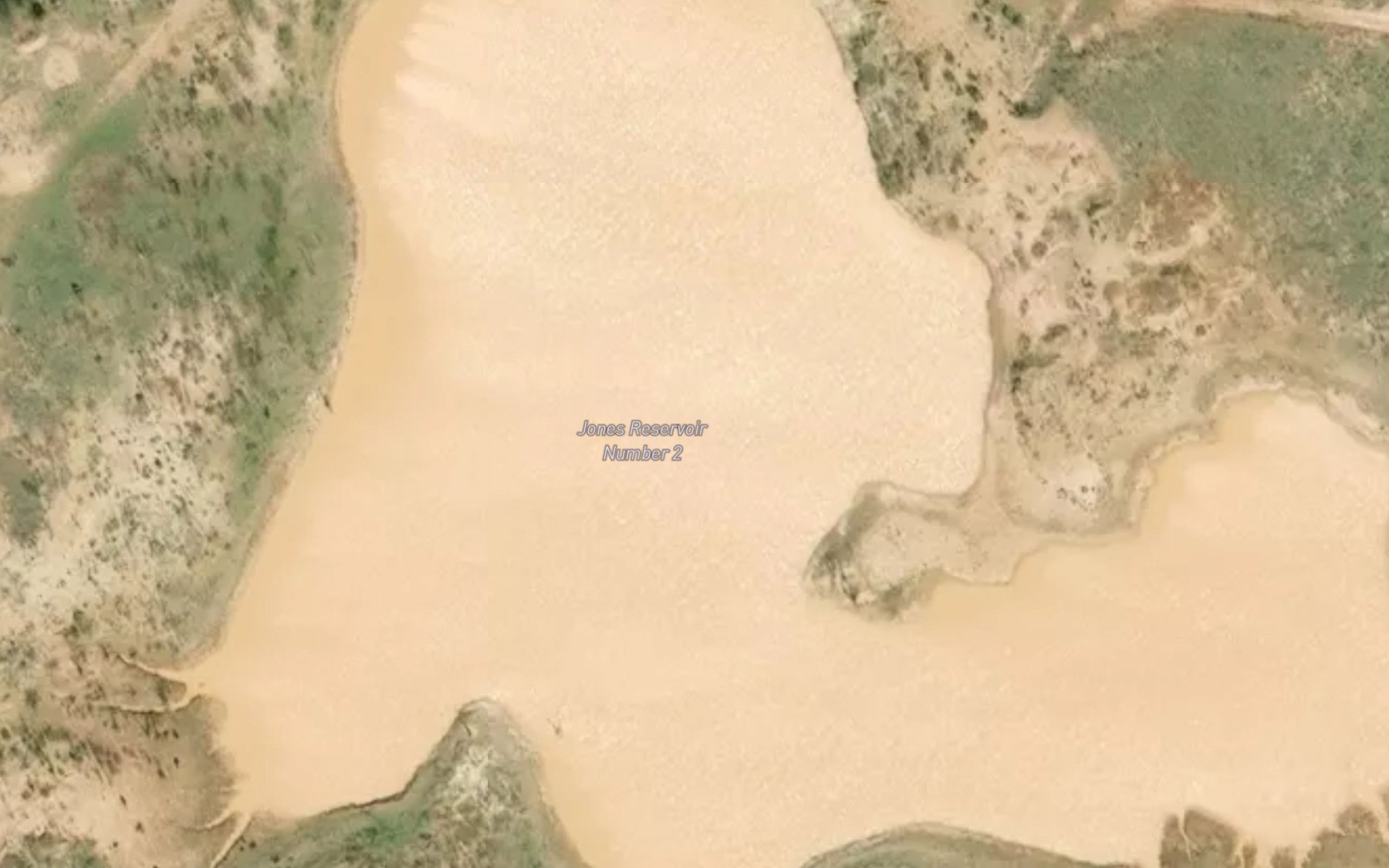 Satellite map of the Jones Reservoir Number 2