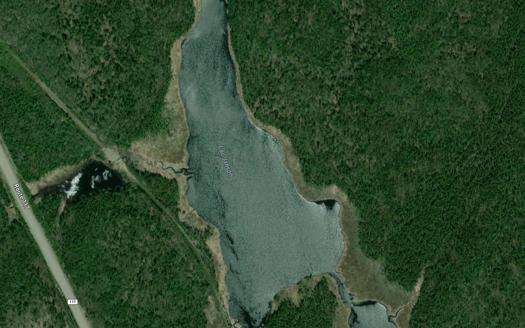 Satellite map of the Lac Janson