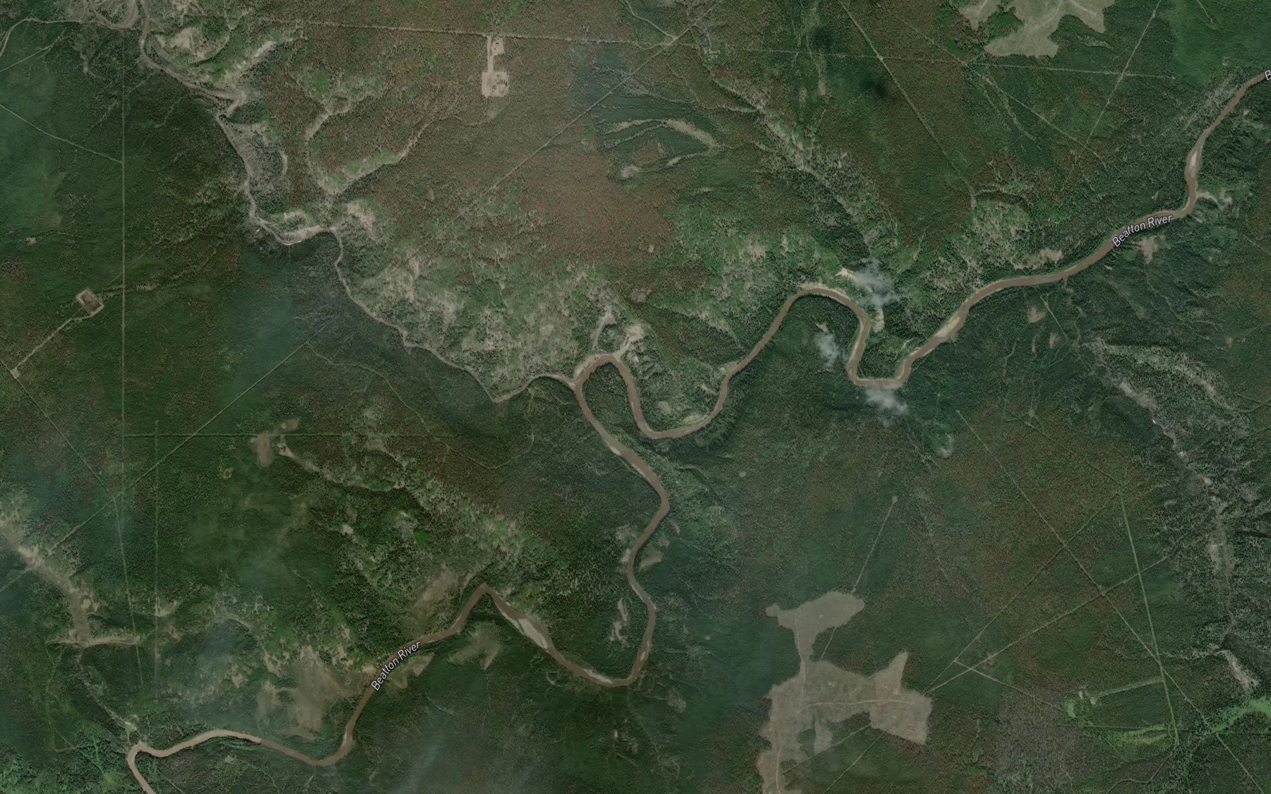 Satellite map of the Jedney Creek