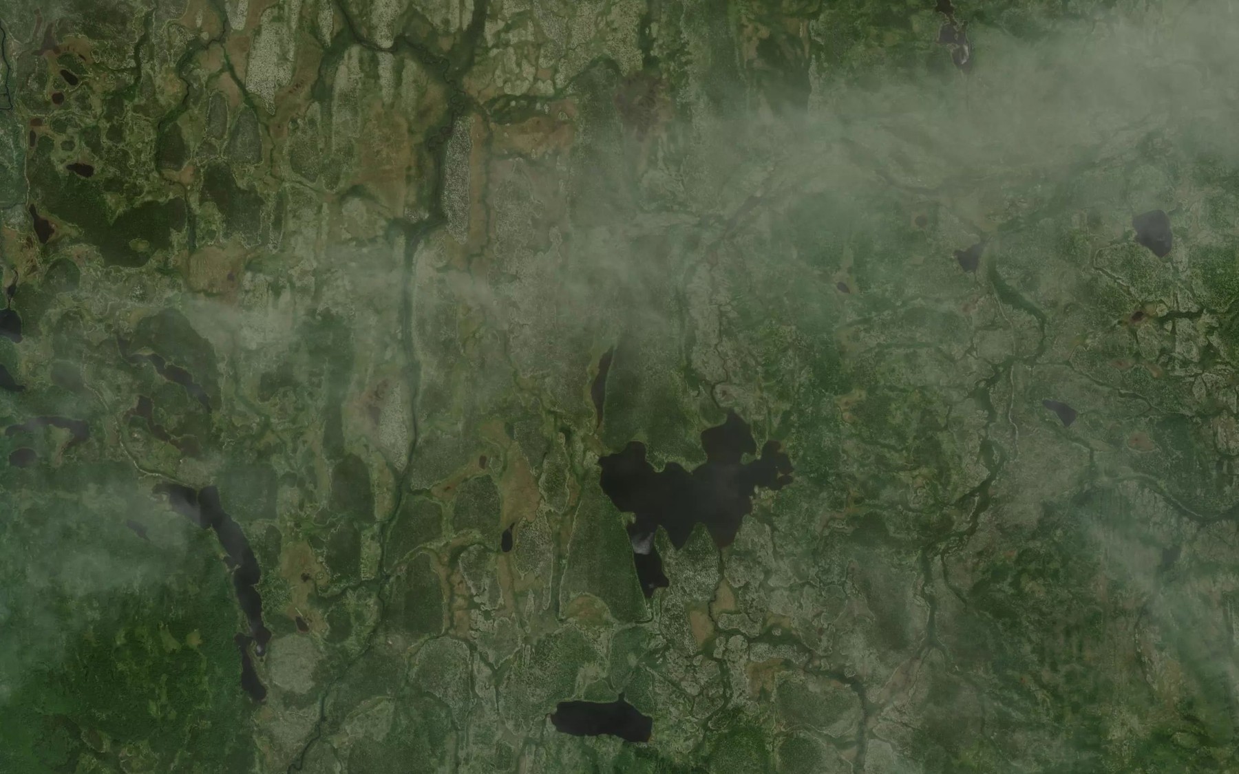 Satellite map of the Lac Kauashekami