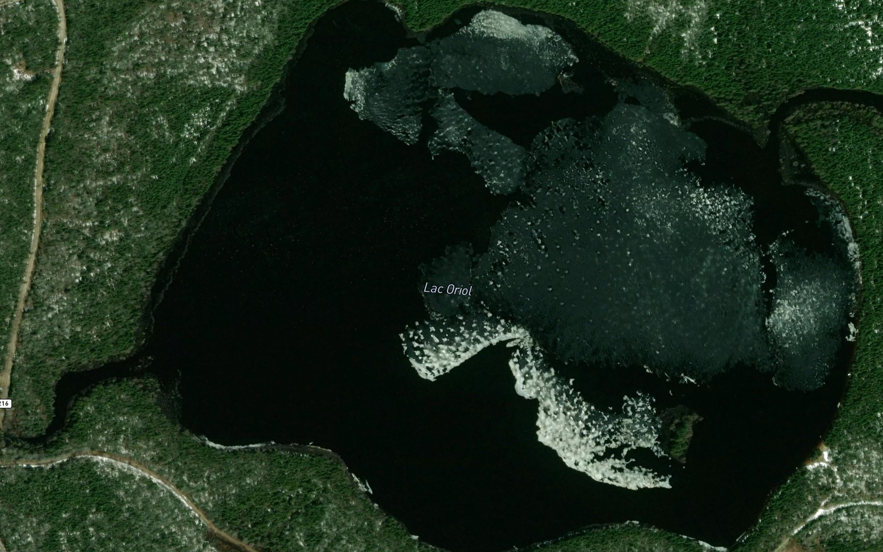 Satellite map of the Lac Oriol