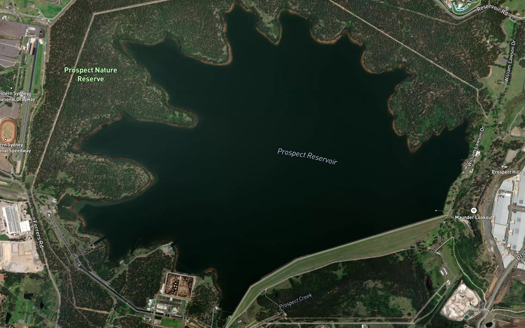 Satellite map of the Prospect Reservoir