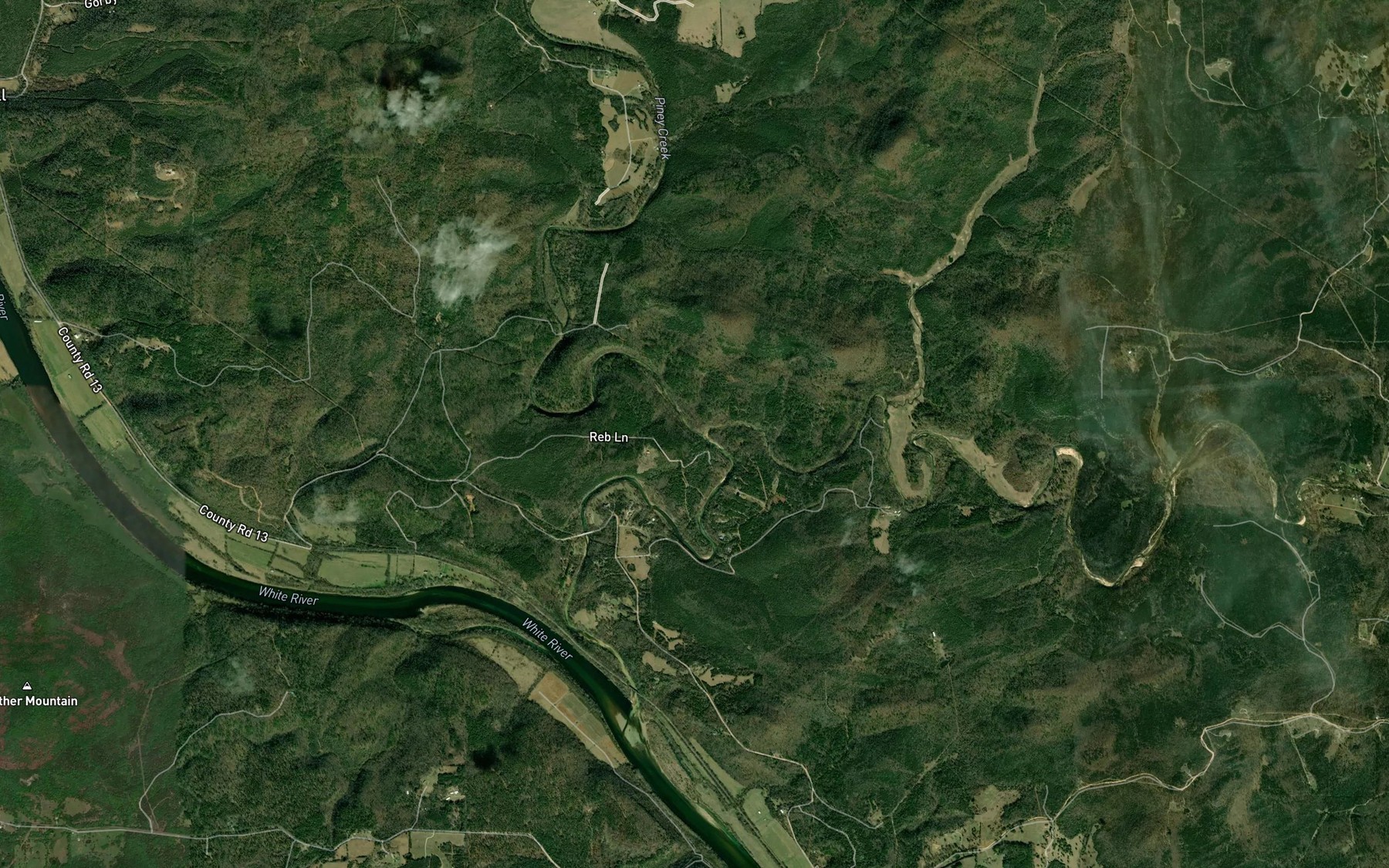 Satellite map of the Mill Creek
