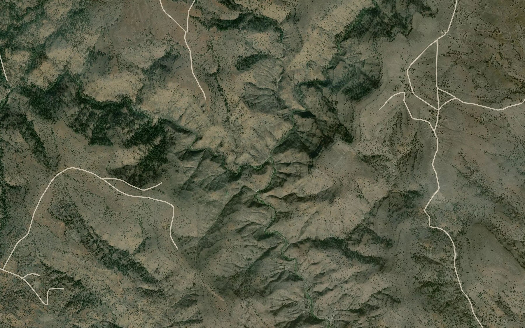Satellite map of the Skookum Creek