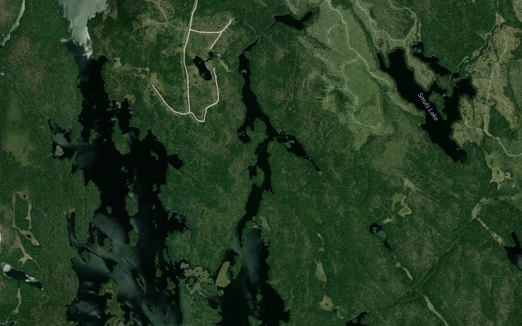 Satellite map of the Gowganda Bay